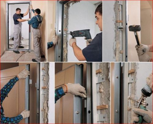 Как установить входную металлическую дверь своими руками