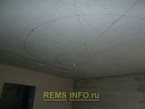 Спиральный потолок из гипсокартона с подсветкой своими руками с фото