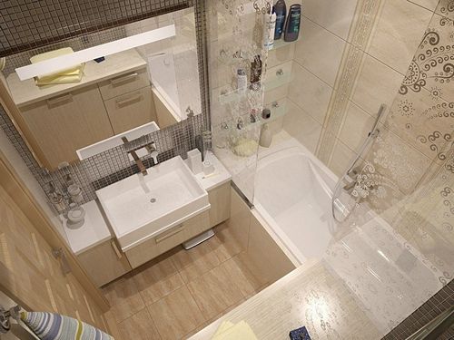 Дизайн ванной комнаты маленького размера  