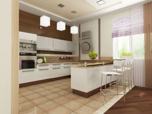 Фото кухни с барной стойкой: дизайн маленькой кухни-гостиной или кухни-студии