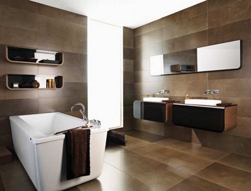 Отделка ванной комнаты керамической плиткой, фото интерьеров и видео материалы по облицовки