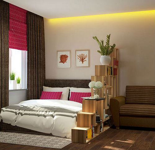 Современный дизайн гостиной спальни, идеи зонирования, фото интерьеров гостиной спальни, а также примеры перегородок для совмещенных гостевых комнат и спальни