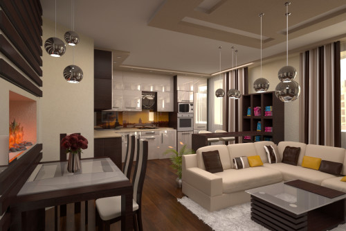 Дизайн кухни с залом вместе в квартире: совмещение комнат (видео)