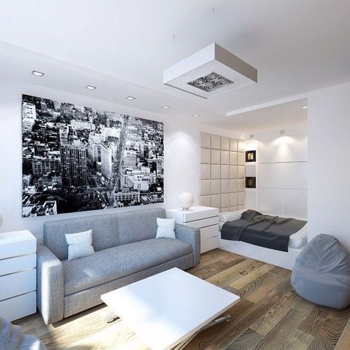 Дизайн однокомнатной квартиры: 20 фото идей