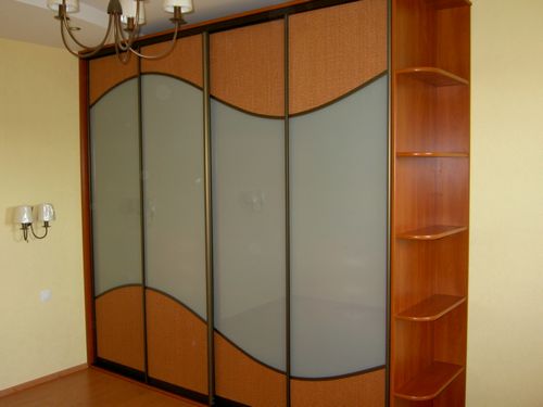 Фасады шкафов-купе (76 фото): новинки необычного дизайна без зеркал, галерея стеклянных и коминированных вариантов