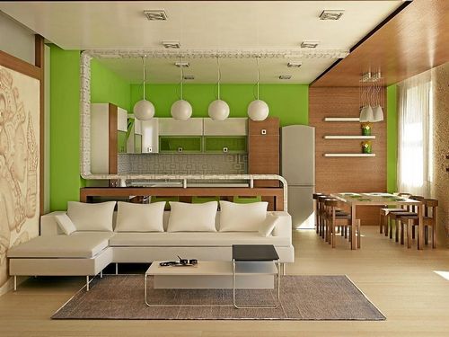 Интерьер студии кухня и гостиная фото: дизайн квартиры с залом, маленькая совмещенная комната, ремонт