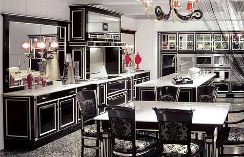 Кухня в стиле арт-деко: фото в интерьере, декор, дизайн, кухни италии, гостиная, белая мебель, модерн, малогабаритная, видео