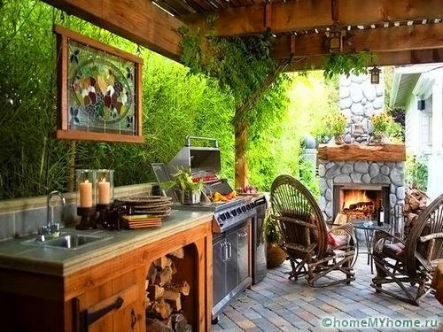 Летняя кухня на даче. Проекты, фото, интересные идеи