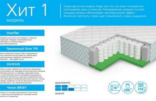 Матрасы Vegas: белорусские товары от производителя, модели «Хит 1» и «Хит 2», детский и взрослый, отзывы покупателей