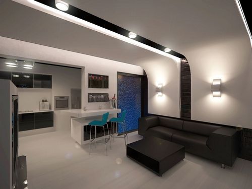 Освещение в гостиной (75 фото): как разместить светильники в зале с натяжными потолками без люстры