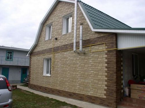 Отделка фасадов домов современными материалами, фото
