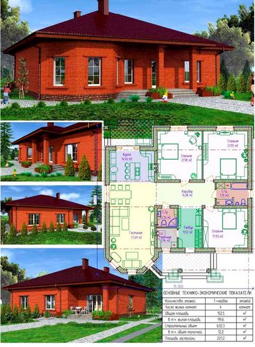 План одноэтажного дома: проекты с цоколем, гаражом, мансардой