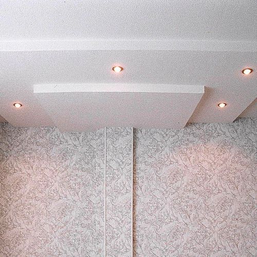 Потолок из гипсокартона в спальне: фото, видео инструкция