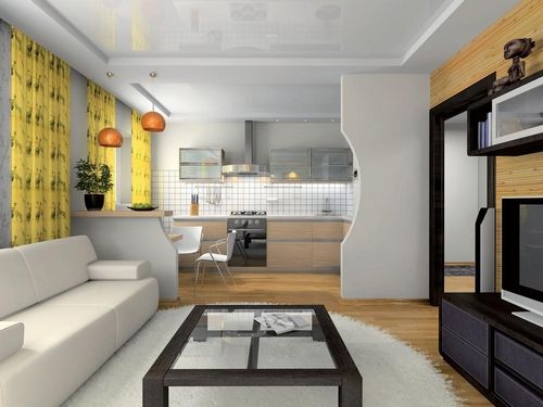 Зонирование кухни и гостиной: дизайн и фото, зоны отдыха, как разделить спальню и зал, как отделать пол в комнате