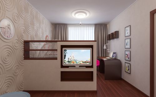 Зонирование однокомнатной квартиры (78 фото): использование перегородки из гипсокартона, особенности планировки для семьи с ребенком, эффектные примеры интерьера